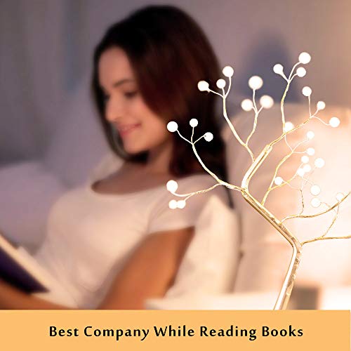 Fairy Light Spirit Tree Tabletop Bonsai Tree Light with 36 Pearls LED