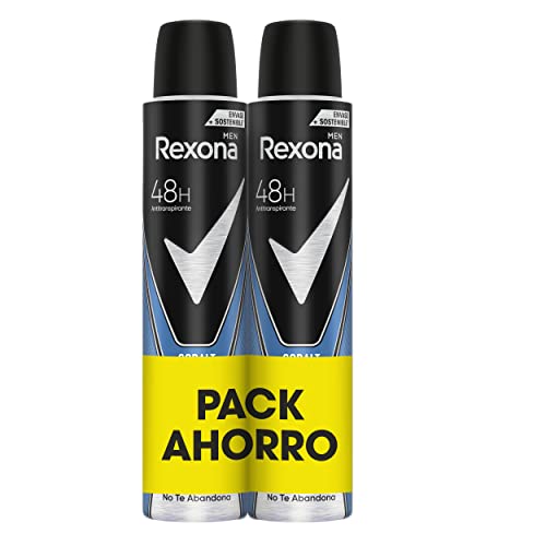 Desodorante Aerosol Antitranspirante para hombre Cobalt Dry Pack Ahorro 2x 200ml, El embalaje puede variar