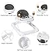 BABY JOY Baby Walker, Foldable Activity Walker Helper with Adjustable Height, Baby Activity Walker with High Back Padded Seat & Bear Toys, Gray