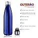 OUTERDO Double Wall Vacuum Insulated Water Bottle 17oz Stainless Steel BPA Free Long Neck and Bullet Shape Water Bottle Keeps Your Drink Hot & Cold Ideal for Outdoor Sports Camping Hiking Cycling