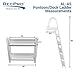 RecPro Marine Pontoon Boat Dock Heavy Duty Aluminum Removable Boarding Ladder (5-Step)