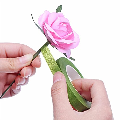 LOKIPA Green Floral Tape 1/2" Wide Floral Tape 30 Yards Floral Arrangement Accessories for Bouquet Stem Wrap Wedding Bouquet Flower - Thumbnail 3