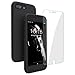 iPhone 8 Plus Case, iPhone 7 Plus Case, JASBON Liquid Silicone Phone Case with Free Screen Protector Gel Rubber Shockproof Cover Full Protective Case for Apple iPhone 8 Plus/iPhone 7 Plus-Black