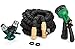 Premium 100' Expandable Hose, Best Expanding Garden Hose on the Market! Solid Brass Fittings, Double Latex Core, Heavy Duty Fabric, 3/4. Includes FREE Sprayer Nozzle and 2-Way Splitter (100)