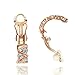[Mother's Day]Yoursfs Diamond-Cut Austrian Crystal Clip-on Wedding Party Earrings 18K Rose Gold Plated