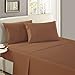 Mellanni Flat Sheet King Mocha - HIGHEST QUALITY Brushed Microfiber 1800 Bedding Top Sheet - Wrinkle, Fade, Stain Resistant - Hypoallergenic - (King, Mocha)