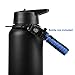 Accmor Water Bottle Handle for Hydro Flask and Other Wide Mouth Bottles, Paracord Strap Carrier for 12oz to 64oz Bottle, Bottle Accessories with Fire Starter Compass Safety Ring and Carabiner(Black)