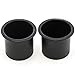 2 Cup Holders Plastic Recessed Insert for Boat RV Car Truck Sofa Game Table and More