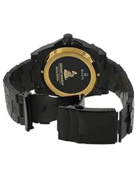 Bulova - Reloj de cuarzo para hombre, correa de acero inoxidable, color negro, 24 (modelo: 98B295)