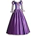 Angelaicos Womens Princess Costume Party Long Purple Victorian Dress