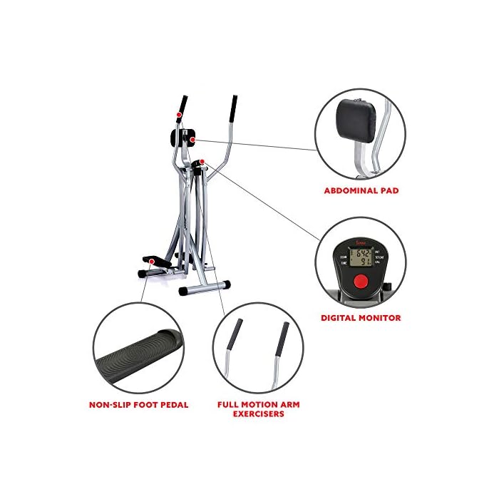 Sunny Health & Fitness SFE902 Air Walk Trainer Elliptical Machine