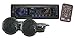 Marine Headunit Receiver Speaker Kit - In-Dash LCD Digital Stereo w/ AM FM Radio System 6.5&rsquo;&rsquo; Waterproof Cone Speakers (4) MP3/USB/SD Readers Aux Input Single DIN & Remote Control - Pyle PLMRKT14BK