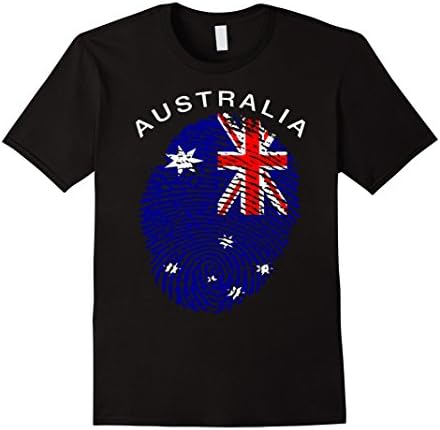 Mens Australian Flag T-shirt Australia Shirt Medium Black
