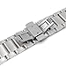 BABAN 18-24mm Stainless Steel Wrist Watch Band Strap Double Clasp Bracelet