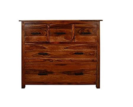 Jangir JDCN561 Chest Of Drawers (Medium Glossy Finish, Walnut)