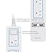 LITEdge Smart Power Strip, Wi-Fi Accessible 3 AC Outlets 2 USB Ports, Compatible with Alexa, No Hub Needed, Control with App on Phone, Surge Protected