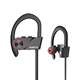WIRITH Bluetooth Headphones, IPX6 Waterproof Sports Wireless Earbuds, in-Ear Bluetooth Headsets with Built-in Mic, HD Stereo Sound, Noise Cancelling, for Gym Running Workout