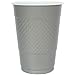 Silver Solid Color Premium Heavy Weight Plastic Cup (18 Oz.) 50 Count - Elegant & Durable, Perfect for Parties, Weddings & Everyday Use