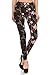 Leggings Depot High Waisted Floral & Space Print Leggings for Women-Full Length-R581, Cherry Blossoms, One Size