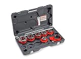 RIDGID 36475 Exposed 6 Ratchet Threader Set, Model 12-R Ratcheting Pipe Threading Set of 1/2-Inch to 2-Inch NPT Pipe Threading Dies and Manual Ratcheting Pipe Threader with Carrying Case