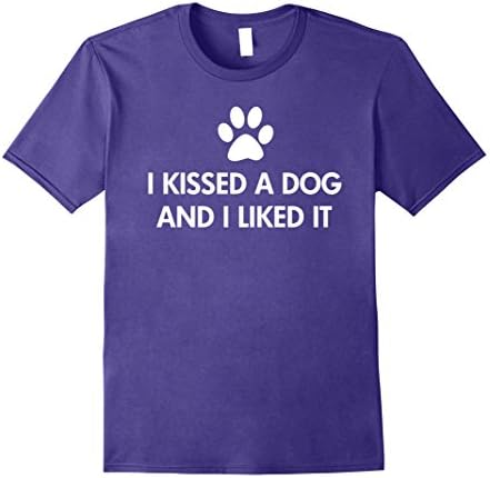 Men's I kissed a dog and I liked it T-Shirt 3XL Purple