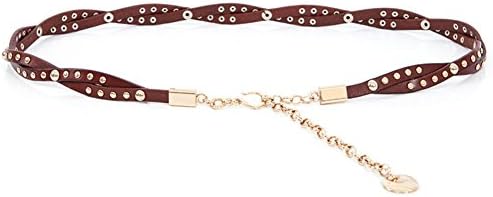 Ladies chain decorative waist belt/ rivet braid belts/ dress waist chain-A 112cm(44inch)