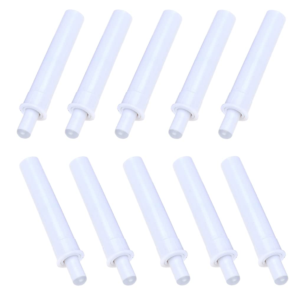 Cabinet Door Damper, Soft Quiet Close Door Closer Damper, Door Buffer Drawer Stopper for Cupboard Home Furniture, Pack of 10 - White