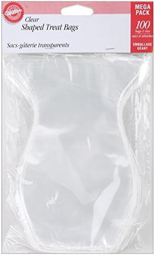 Wilton Shaped Treat Bags 4-1/2x7-1/4 100/Pkg-Clear(2pk)