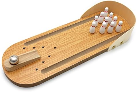 LayDUS Mini Wooden Desktop Bowling Game fidget office toy Kids Children Learning Education Toys