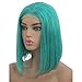 Licoville 13x4 Frontal Bob Wig Transparent Lace Front Wigs Human Hair Pre Plucked Lake Blue Lace Front Bob Wigs Free Part Short 10 Inch 180% Density Bob Cut Human Hair Wigs for Black Women