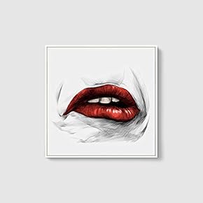 Framed Sexy Lips Home Artwork for Living Room Bedroom