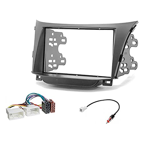 Sound-way - 2 DIN in dash car stereo adapter mounting fascia kit compatible for HYUNDAI i-30, Elantra GT (GD) 2012-2017 - KA11-184
