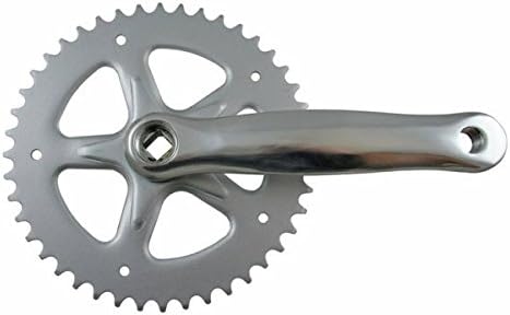 Evo Alloy Square Taper Track Bicycle Crank Set - 3/32in (Silver - 170 x 44T x 3/32in)