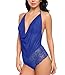 ADORNEVE Women Sexy Halter Teddy Lingerie Deep V-neck Babydoll Lace Sleepwear