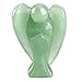 Jovivi 4pcs Pocket Guardian Angel Wings, Rose Quartz, Tiger Eye, Aventurine, Opalite, Rock Crystal Healing Angel Figurines 1.6 inch