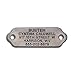 LuckyPet Rivet-On Pet ID Tag - Personalized, Silent and Customized Pet ID Tag in Matte Finish Stainless Steel - Suitable for Cats and Dogs - Heavy-Duty Pet Identification - Engraved Pet Tags - Medium