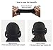 Mraw Unisex Woolen Yarn Plaid Foldable/Adjustable Wrap around Earmuffs (Black)