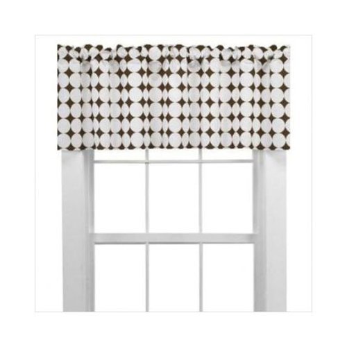 Q Dots White/choc Valance