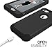 LONTECT Hybrid Heavy Duty Shockproof Full-Body Protective Case with Dual Layer Hard PC+ Soft Silicone Impact Protection for Apple iPhone 7, New Black