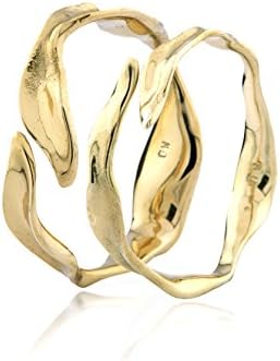 Gorgeous in Gold! Our 'Dune Bangle - Set of 2' in shiny Golden Brass are the real show stoppers. Match them with your favorite dark colors to look your best. FREE Shipping worldwide.