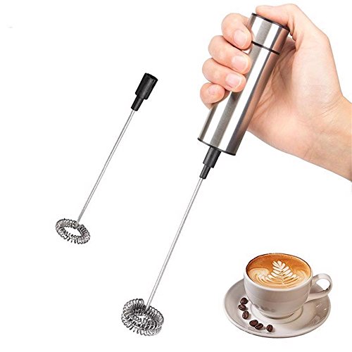 Buy Milk Frother,Haolide Portable Handheld Electric Double Spring