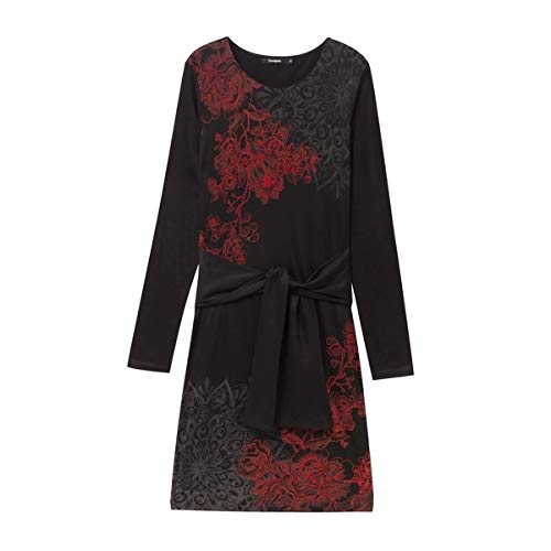 Amazon Co Jp デシグアル Desigual リボン付きワンピース 黒 Duna