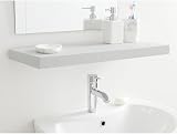 Homme Concept 110cm High Gloss Floating Shelves White Wall Shelf with Invisible view 2