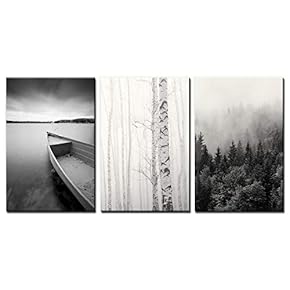 3 Panel Calm Landscape in Fog x 3 Panels