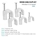 AGPTEK 500pcs Cable Clips with Steel Nails 4mm 5mm 6mm 8mm 10mm Cable Management for RG6, RG59, CAT6, RJ45 Cable Coax Cable, Ethernet Cable, TV Wire Cable, Telephone Cable, Led Starlight, Print Cable
