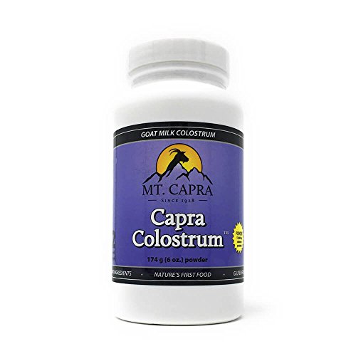 Goat Milk Colostrum by Mt. Capra | CapraColostrum Immune Support For Leaky Gut and Healthy Athletic Performance, Grass Fed Pastured, nonGMO High in immunoglobulins | 174 grams (2,900 mg per serving) Goat Milk Colostrum by Mt. Capra | CapraColostrum Immune Support For Leaky Gut and Healthy Athletic Performance, Grass Fed Pastured, nonGMO High in immunoglobulins | 174 grams (2,900 mg per serving)