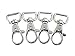 Metal Swivel Clasps Lanyard Snap Hook Lobster Claw Clasp Jewelry Findings 1 1/2 x 3/4 inch Pack of 50