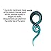 BodyJ4You 2PC Glass Ear Tapers Plugs 12mm Teal Teardrop Spiral Gauges Piercing Jewelry Set