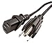 DTOL New 5' FT Power Cord for Monitor, Desktop PC, CPU & More