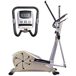 Elliptical Machine Cross Trainer Elliptical Cross Trainer Exercise Bike, Home multi-function LCD two-way magnetic control mute fitness equipment, 8-speed adjustable + heart rate sensor JIAJIAFUDR